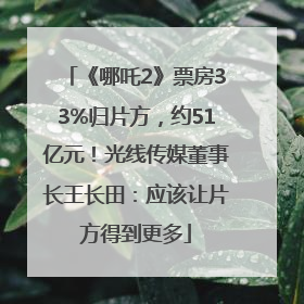 《哪吒2》票房33%归片方，约51亿元！光线传媒董事长王长田：应该让片方得到更多