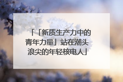「新质生产力中的青年力量」站在潮头浪尖的年轻核电人