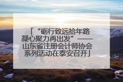 “砺行致远拾年路 凝心聚力再出发”——山东省注册会计师协会系列活动在泰安召开
