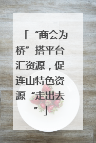 “商会为桥”搭平台汇资源，促连山特色资源“走出去”