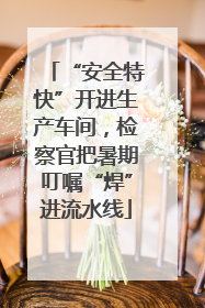 “安全特快”开进生产车间，检察官把暑期叮嘱“焊”进流水线