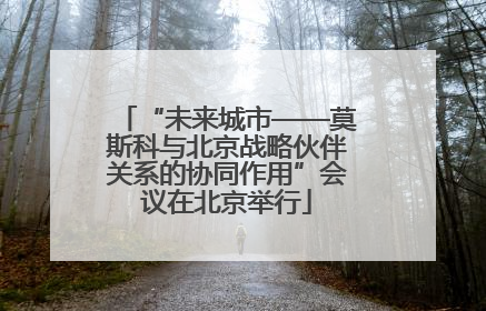 “未来城市——莫斯科与北京战略伙伴关系的协同作用”会议在北京举行
