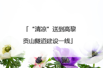 “清凉”送到高黎贡山隧道建设一线