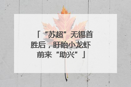 “苏超”无锡首胜后，盱眙小龙虾前来“助兴”