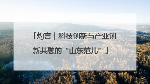 灼言｜科技创新与产业创新共融的“山东范儿”