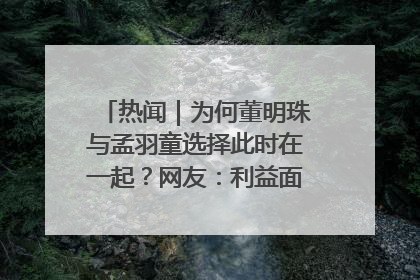热闻｜为何董明珠与孟羽童选择此时在一起？网友：利益面前啥都能和解