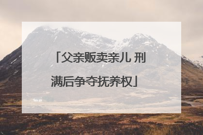 父亲贩卖亲儿 刑满后争夺抚养权