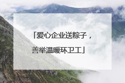 爱心企业送粽子，善举温暖环卫工