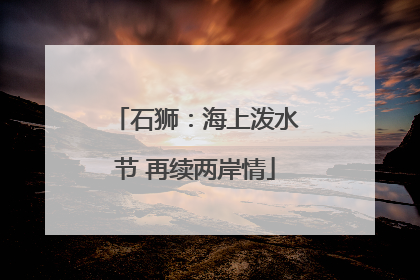 石狮：海上泼水节 再续两岸情