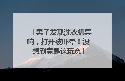 男子发现洗衣机异响，打开被吓晕！没想到竟是这玩意