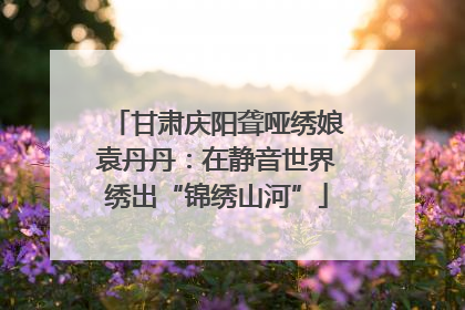 甘肃庆阳聋哑绣娘袁丹丹：在静音世界绣出“锦绣山河”