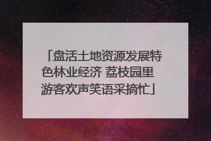 盘活土地资源发展特色林业经济 荔枝园里游客欢声笑语采摘忙