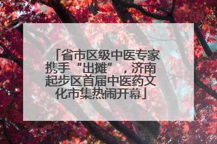 省市区级中医专家携手“出摊”，济南起步区首届中医药文化市集热闹开幕