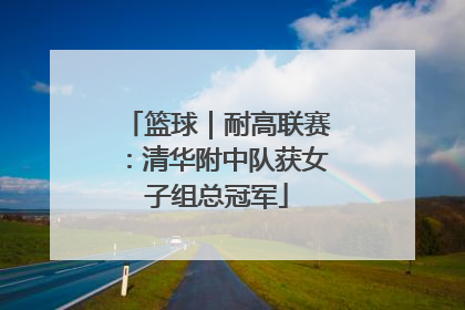 篮球｜耐高联赛：清华附中队获女子组总冠军