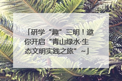 研学“趣”三明！邀你开启“青山绿水·生态文明实践之旅”~