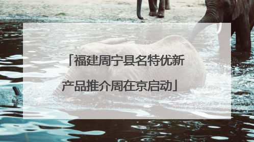 福建周宁县名特优新产品推介周在京启动