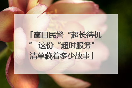 窗口民警“超长待机” 这份“超时服务”清单藏着多少故事