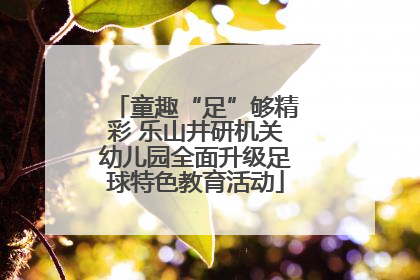 童趣“足”够精彩 乐山井研机关幼儿园全面升级足球特色教育活动