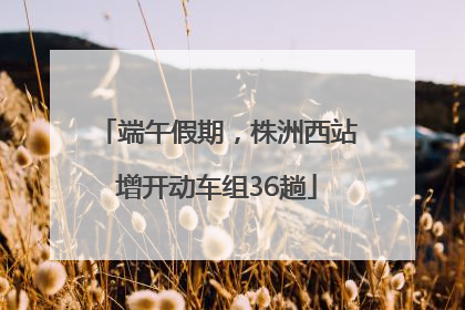 端午假期，株洲西站增开动车组36趟