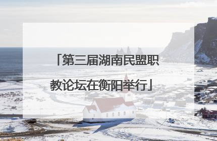 第三届湖南民盟职教论坛在衡阳举行