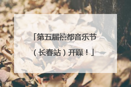 第五届禧都音乐节（长春站）开躁！