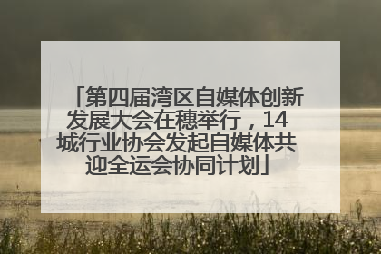 第四届湾区自媒体创新发展大会在穗举行，14城行业协会发起自媒体共迎全运会协同计划