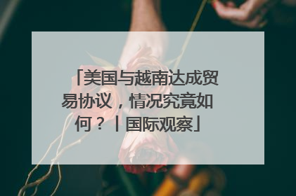 美国与越南达成贸易协议，情况究竟如何？丨国际观察