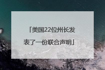 美国22位州长发表了一份联合声明