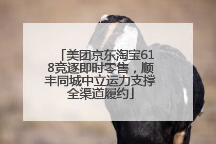 美团京东淘宝618竞逐即时零售，顺丰同城中立运力支撑全渠道履约