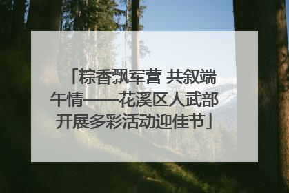 粽香飘军营 共叙端午情——花溪区人武部开展多彩活动迎佳节