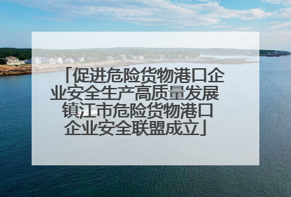 促进危险货物港口企业安全生产高质量发展 镇江市危险货物港口企业安全联盟成立