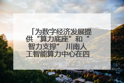 为数字经济发展提供“算力底座”和“智力支撑” 川南人工智能算力中心在四川泸州启动