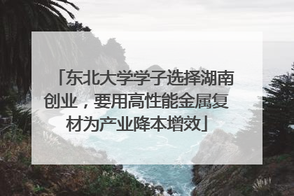 东北大学学子选择湖南创业，要用高性能金属复材为产业降本增效