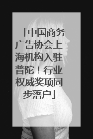 中国商务广告协会上海机构入驻普陀！行业权威奖项同步落户