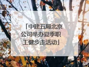 中建五局北京公司举办夏季职工健步走活动
