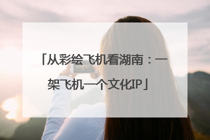 从彩绘飞机看湖南：一架飞机一个文化IP