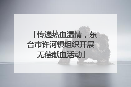 传递热血温情，东台市许河镇组织开展无偿献血活动
