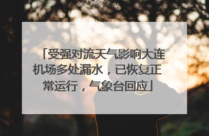 受强对流天气影响大连机场多处漏水，已恢复正常运行，气象台回应