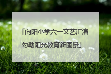 向阳小学六一文艺汇演勾勒阳光教育新图景