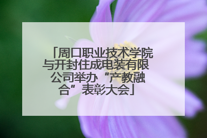 周口职业技术学院与开封住成电装有限 公司举办“产教融合”表彰大会