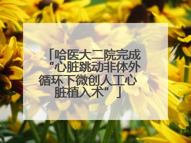 哈医大二院完成“心脏跳动非体外循环下微创人工心脏植入术”