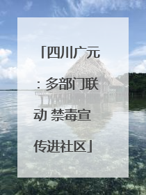 四川广元：多部门联动 禁毒宣传进社区