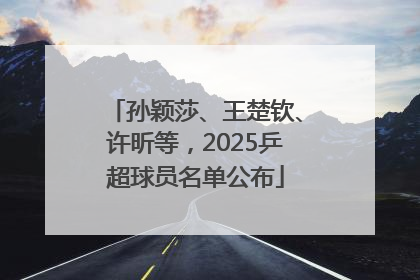 孙颖莎、王楚钦、许昕等，2025乒超球员名单公布