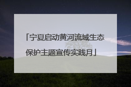 宁夏启动黄河流域生态保护主题宣传实践月