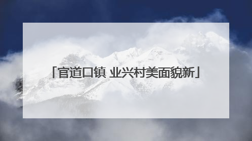 官道口镇 业兴村美面貌新