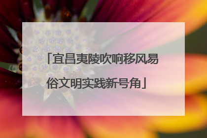 宜昌夷陵吹响移风易俗文明实践新号角