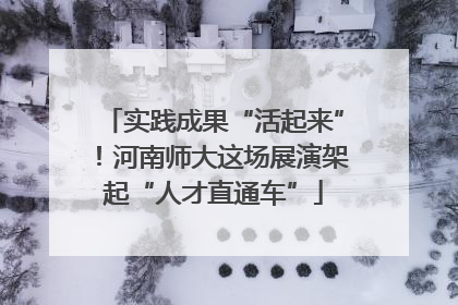 实践成果“活起来”！河南师大这场展演架起“人才直通车”