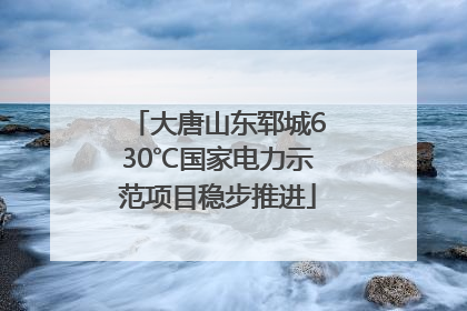 大唐山东郓城630℃国家电力示范项目稳步推进