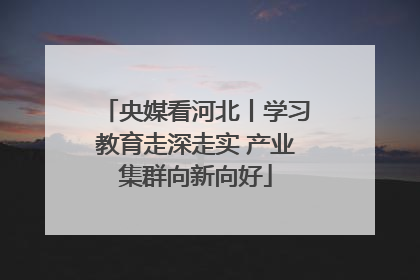 央媒看河北丨学习教育走深走实 产业集群向新向好