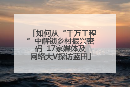 如何从“千万工程”中解锁乡村振兴密码  17家媒体及网络大V探访蓝田